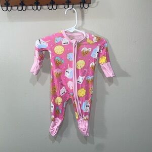 SOLD CP Little Sleepies Pink Cookie and Milk Kids Footie